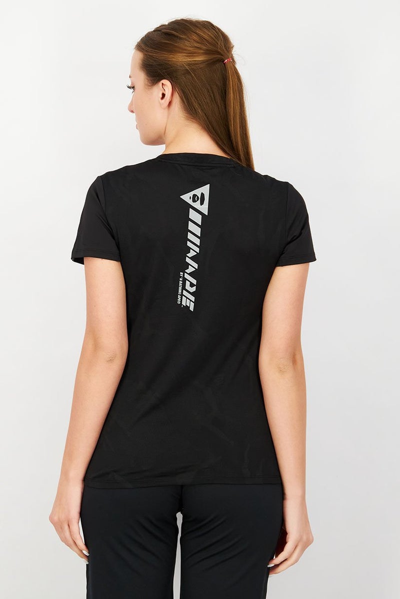 Aape By A Bathing Ape تي شيرت تدريب قصير الأكمام للنساء، أسود - Image 4